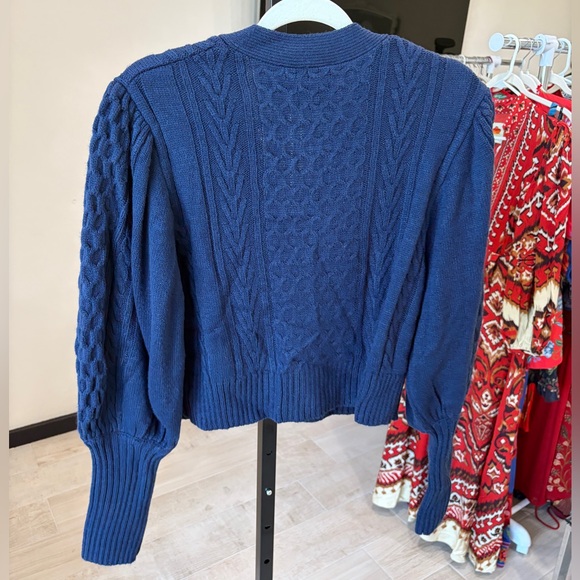 Farm Rio: Navy Blue Mixed Stitches Knit
Cardigan - Picture 7 of 7